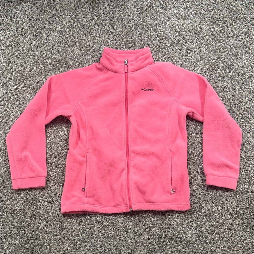 Columbia Vibrant Pink Full-Zip Fleece